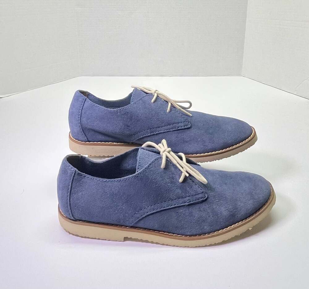 Walk Over Buks Blue Suede Oxford Shoes, Men's Size 8 — Classic Heritage Style